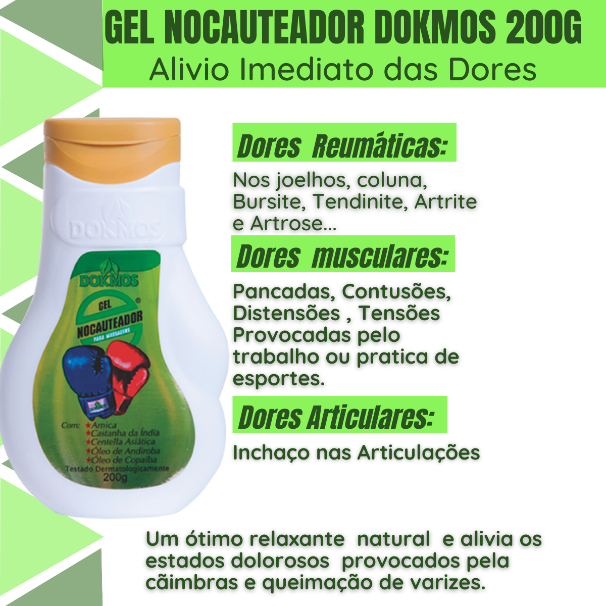 Gel Nocauteador Dokmos Massageador 200g - Original
