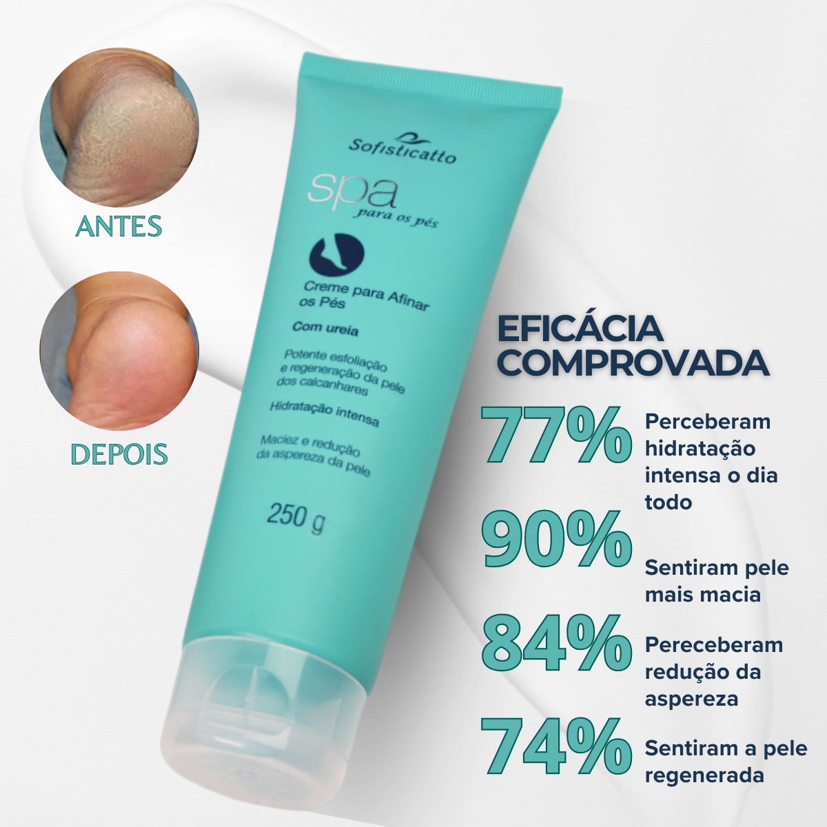 Creme com Ureia para Afinar os pés - Spa para os pés 260g