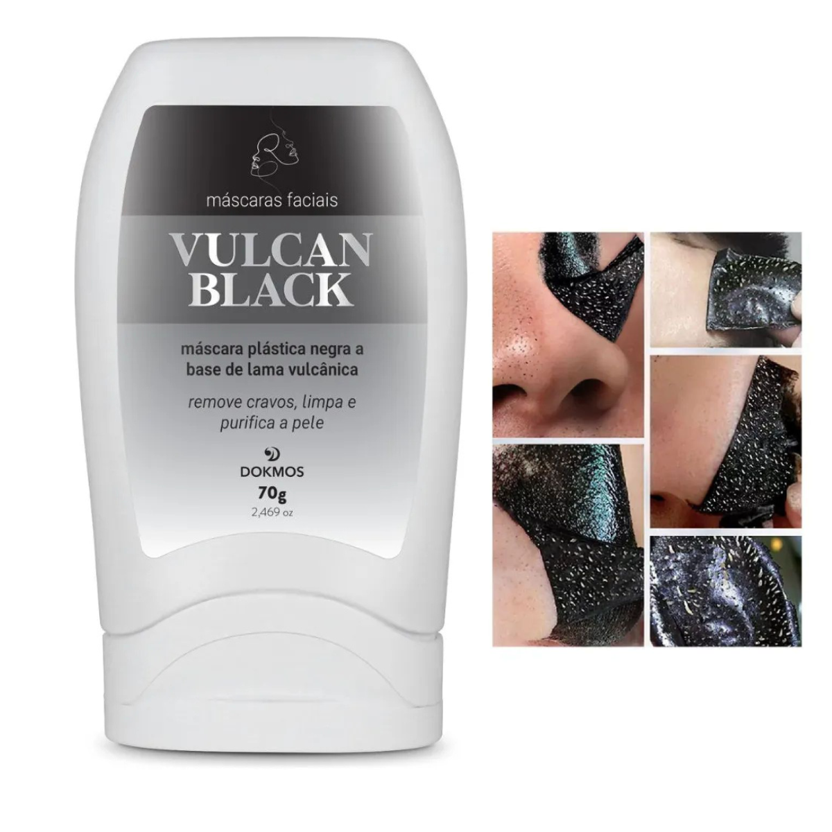 Mascara Removedora de Cravos Vulcan Black 70g Dokmos