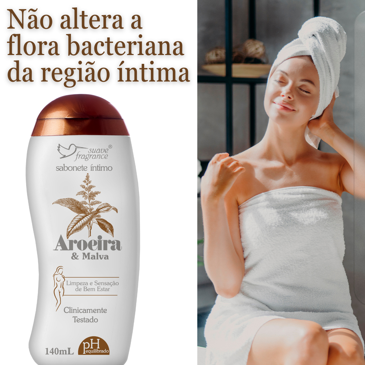 Sabonete Íntimo Limpeza e Sensação de Bem Estar Aroeira Suave Fragrance