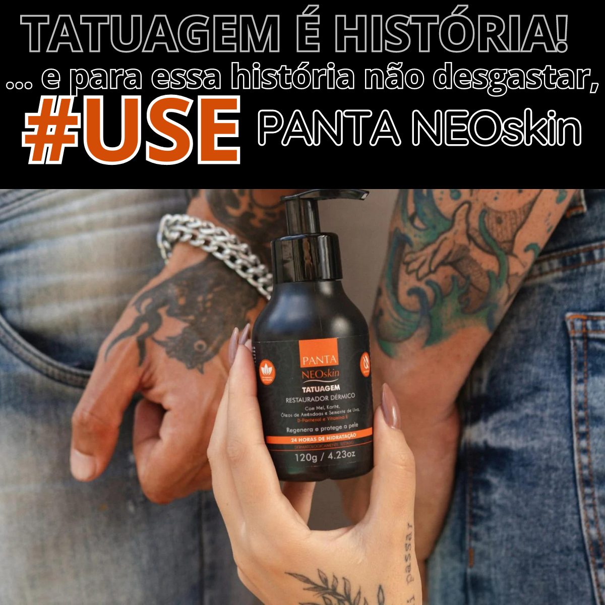 Creme Restaurador para Tatuagem 120g Panta NEOskin Black