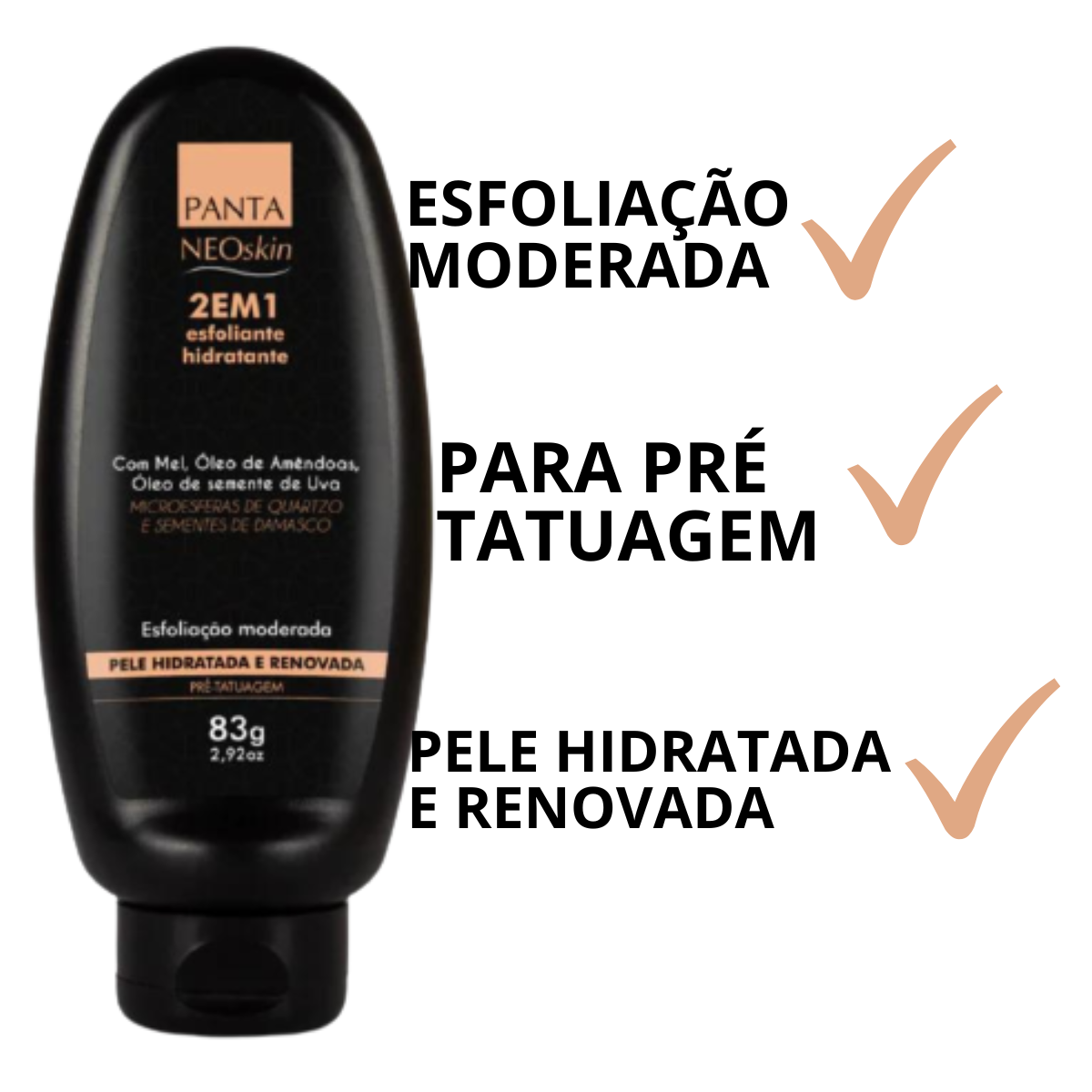 Panta 2em1 Efoliante e Hitrante Corporal NEOskin Tatuagem 83g