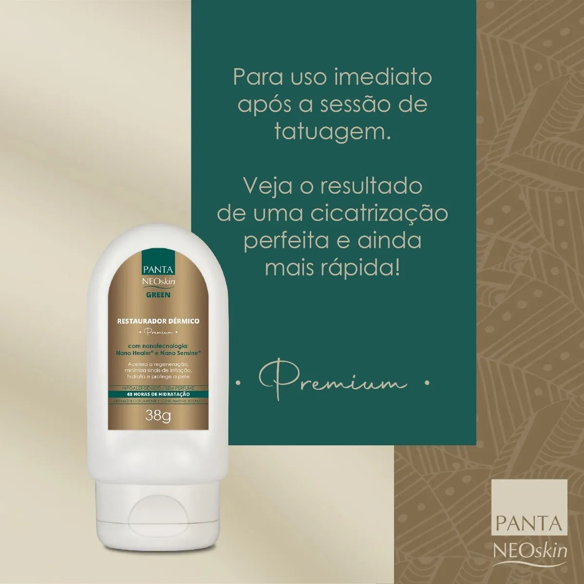 Creme NEOskin Green Cicatrizante Vegano - Panta Cosmética