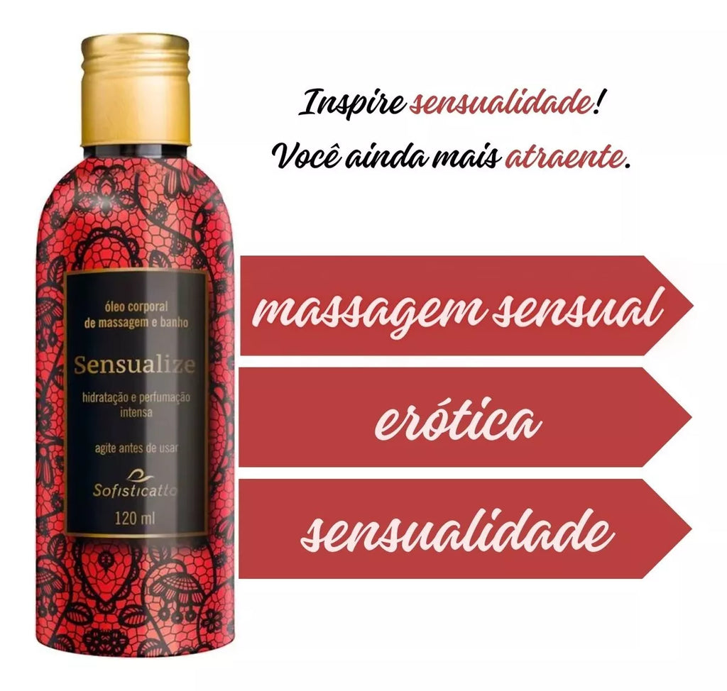 Óleo Corporal Massagem Sensual Sensualize Sofisticatto