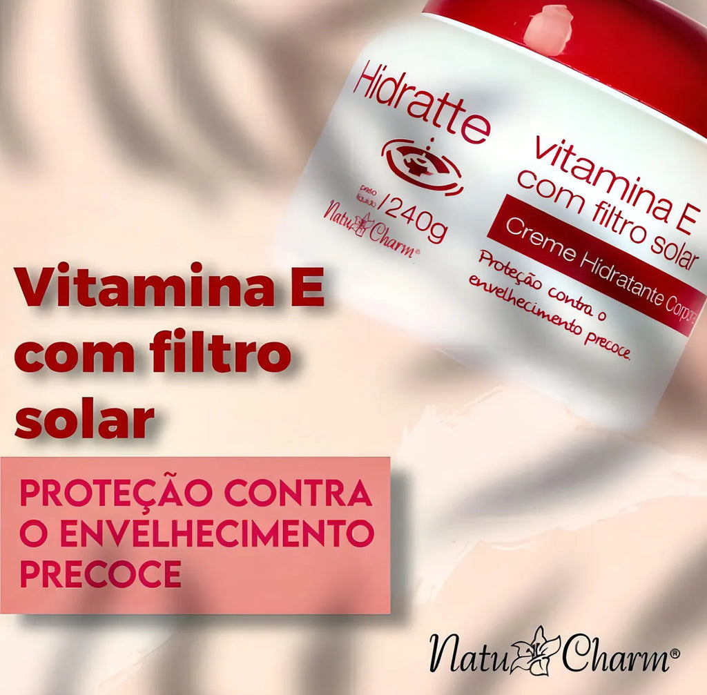 Hidratante Elastina Hidratte 240g Pote Natu Charm 2026
