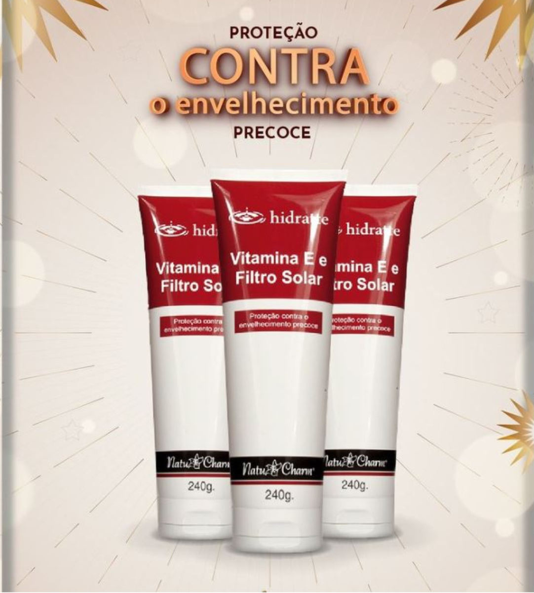 Hidratante Vitamina E Com Filtro Solar 240g Natu Charm (bisnaga)