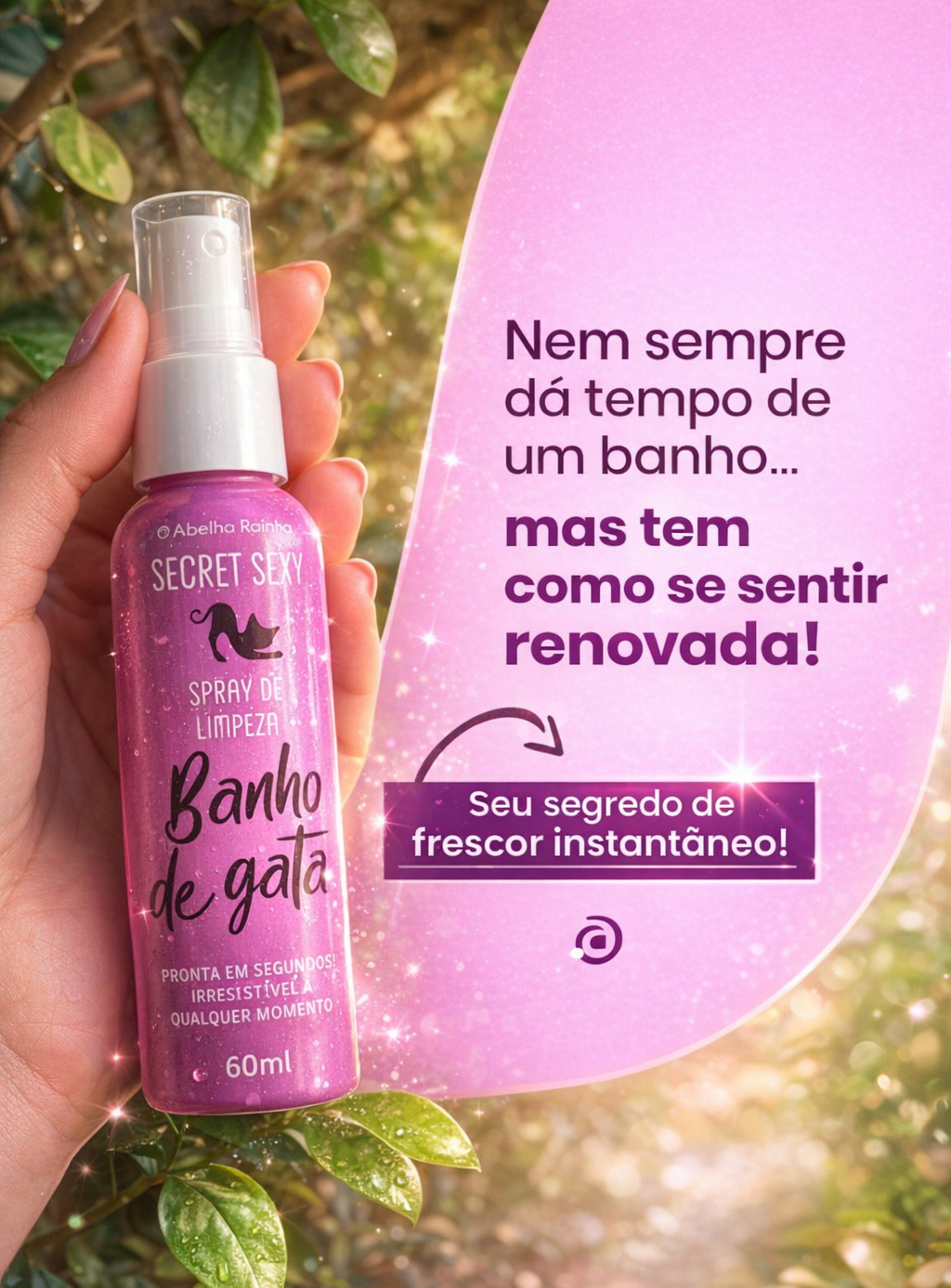 Spray de Limpeza Secret Sexy Banho de Gata 60ml
