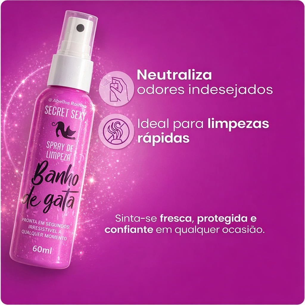 Spray de Limpeza Secret Sexy Banho de Gata 60ml
